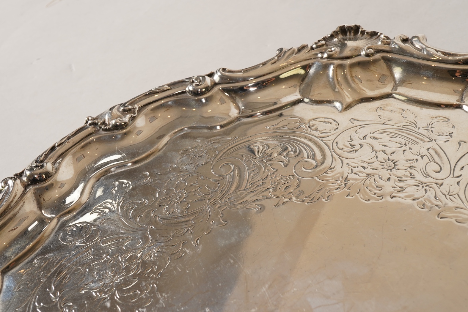 An early Victorian silver salver, by Paul Storr